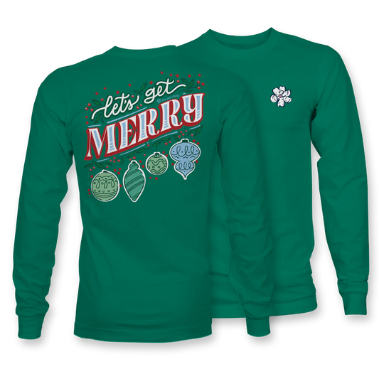 Let’s Get Merry Green Long Sleeeve