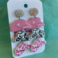 Three Cowgirl Hat Earrings