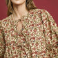 Vintage Floral Pintuck Blouse