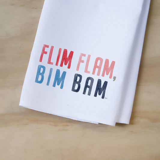 Flim, Flam, Bim, Bam Tea Towel