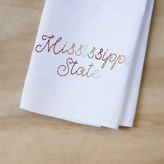 Stitch Mississippi State Tea Towel