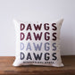 Mascot Gradient Dawgs Pillow