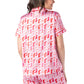 Boots and Bubbles Satin Pajama Top