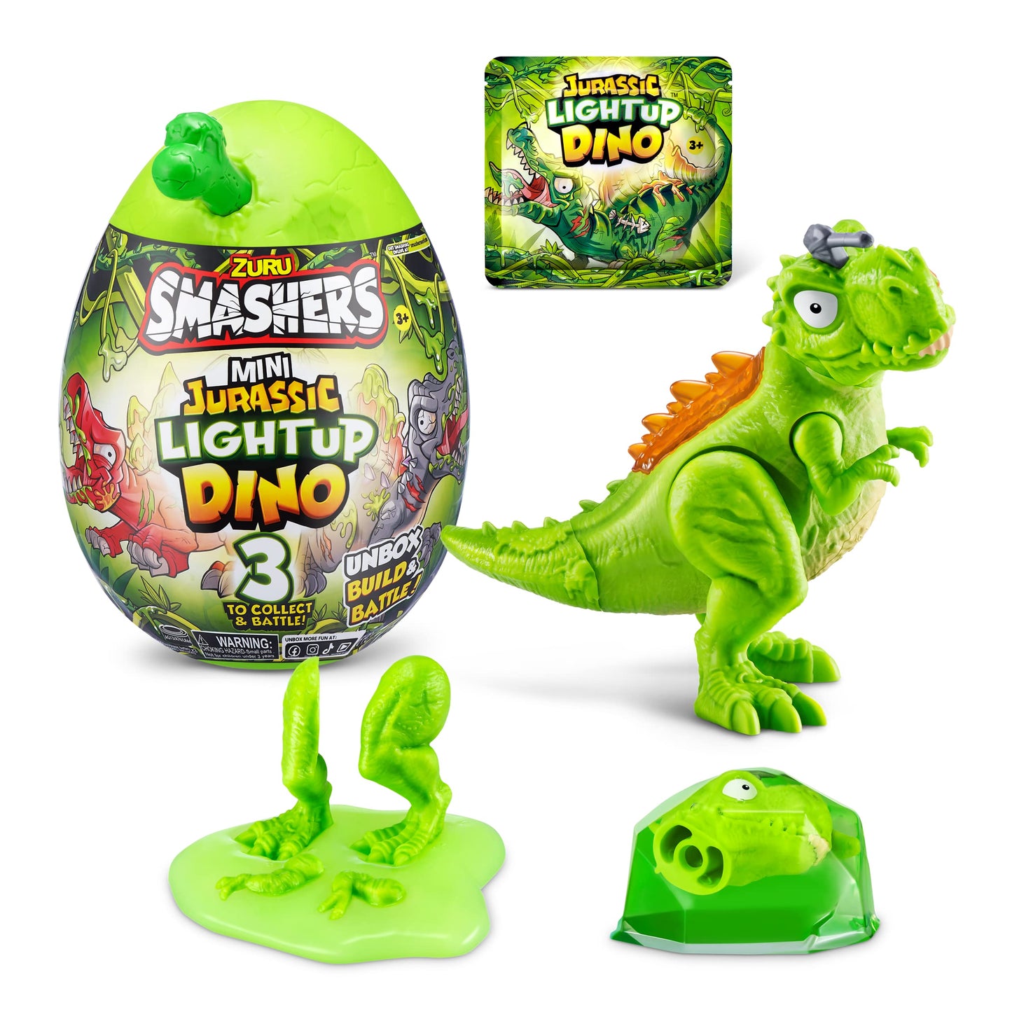 Zuru Smashers + Jurassic Mini Light Up Dino