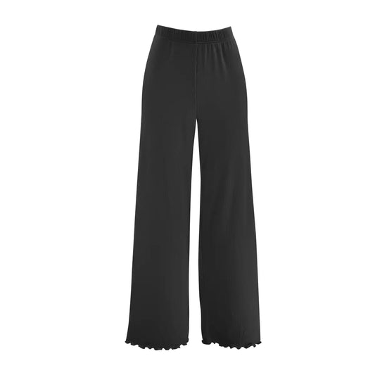 Black Knit Jersey Pajama Pants
