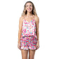 Confetti Bloom Satin Pajama Tank Set