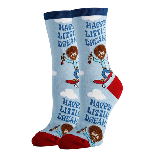 Bob Ross Happy Little Dreams Socks