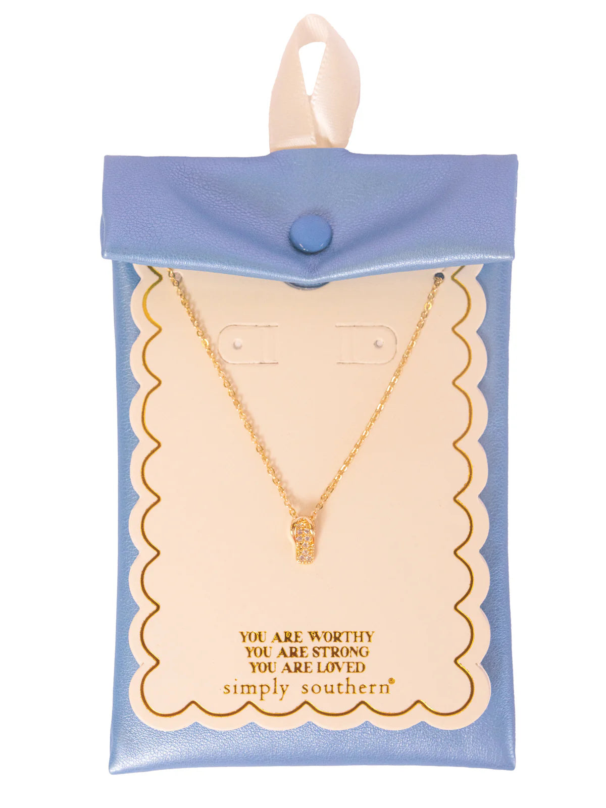 Gold Flip Flop Necklace