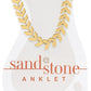 Gold Chevron Chain Sand & Stone Anklet