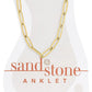 Gold Paperclip Sand & Stone Anklet