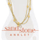 Gold Multi-Strand Sand & Stone Anklet