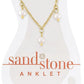 Gold Multi-Pearl Dangle Sand & Stone Anklet