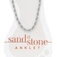 Silver Rope Chain Sand & Stone Anklet