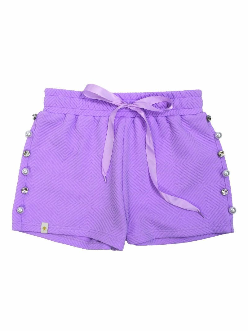 Delicate Quilted Lavender Shorts