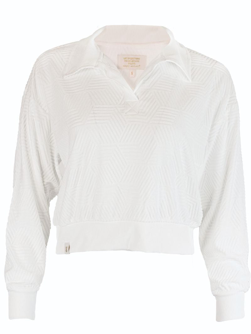 Ivory V-Neck Pullover Top