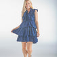 Cobalt Layered Ruffles Dress