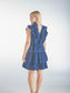 Cobalt Layered Ruffles Dress
