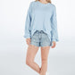HighLow Knit Ice Blue Top