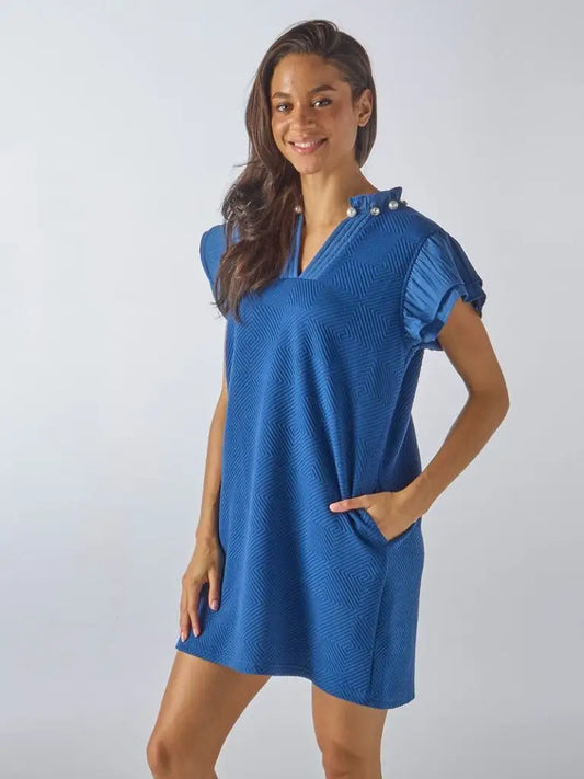 Deep Sea Quilted Dress