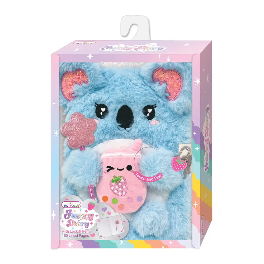 Koala Fuzzy Diary w/ Lock & Keys