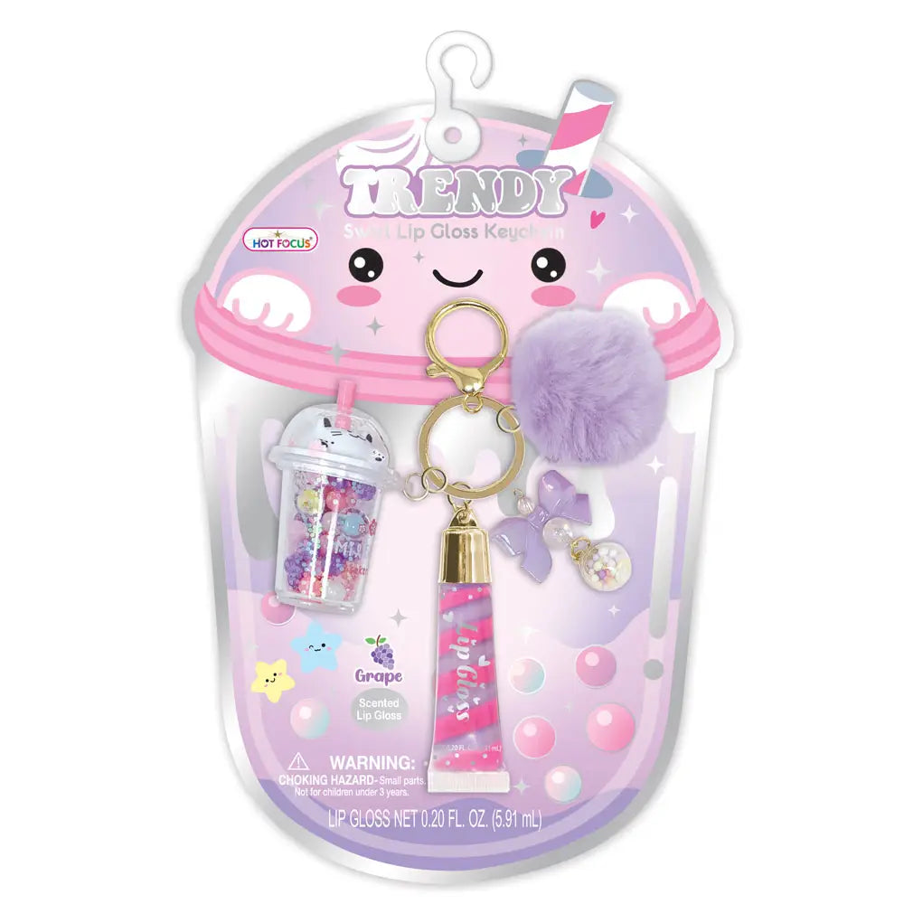Boba Trendy Swirl Lip Gloss w/ Key Chain
