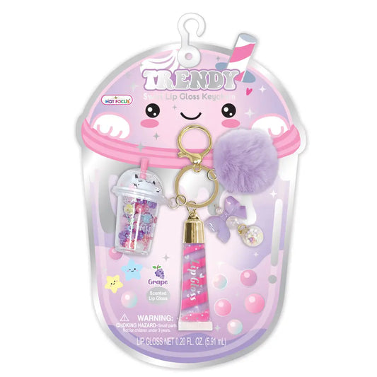 Boba Trendy Swirl Lip Gloss w/ Key Chain