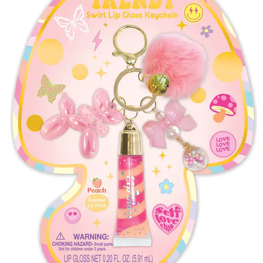 Good Day Trendy Swirl Lip Gloss w/ Key Chain