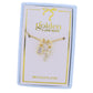 Gold Plated Crystal & Cross Chain Necklace