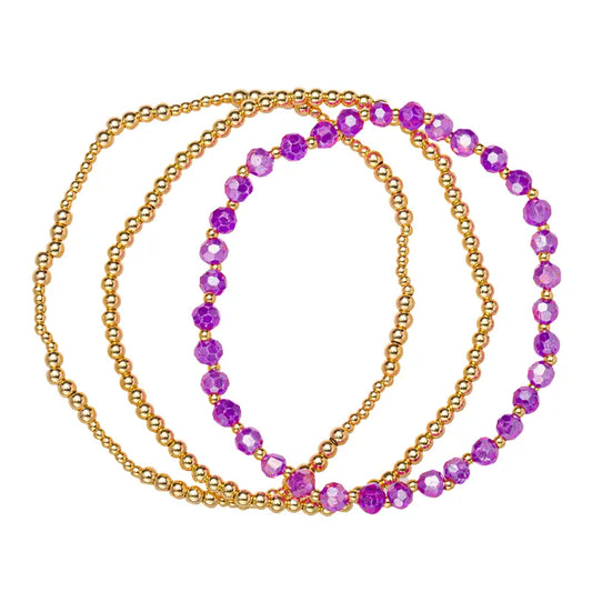 Gold Plated Birthday Month Bracelet Set