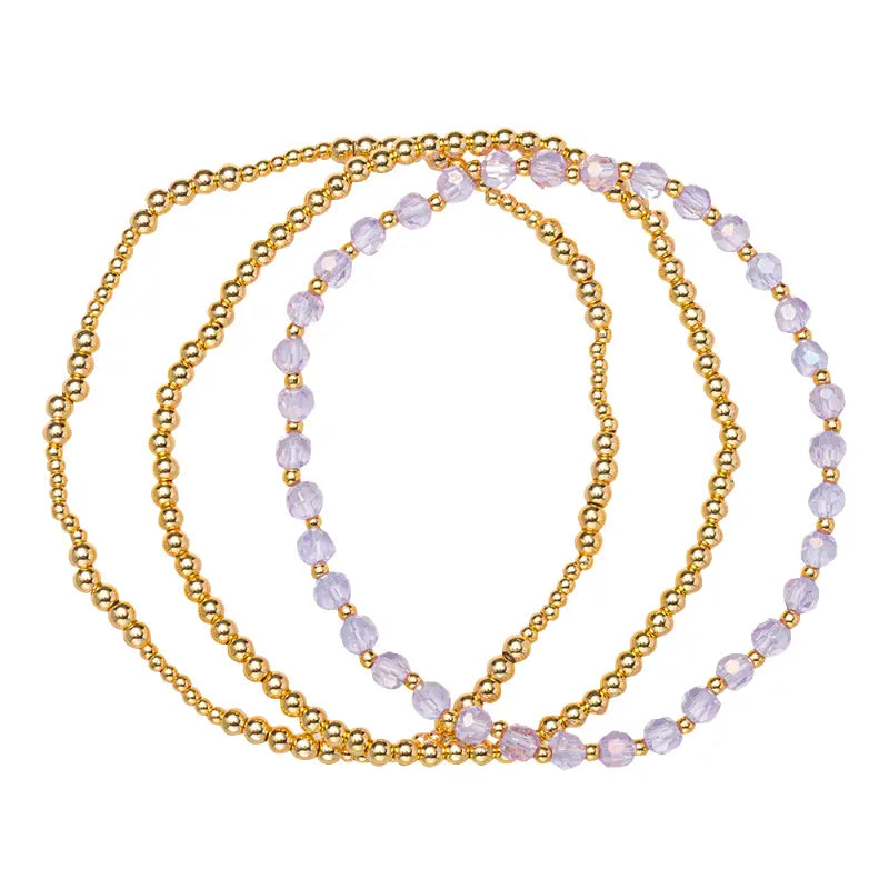 Gold Plated Birthday Month Bracelet Set