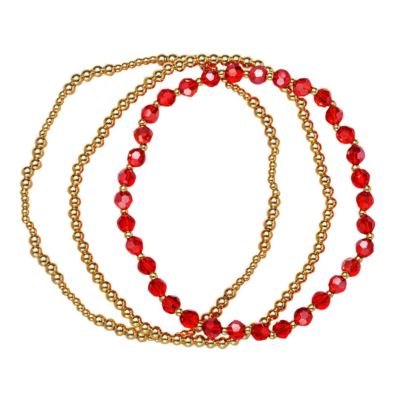 Gold Plated Birthday Month Bracelet Set