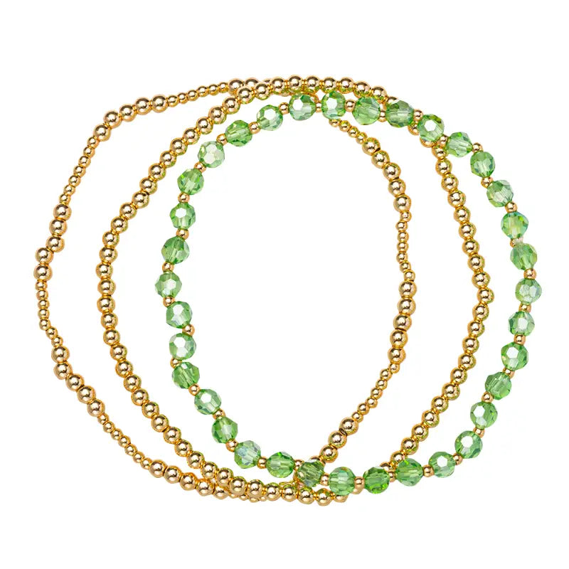 Gold Plated Birthday Month Bracelet Set