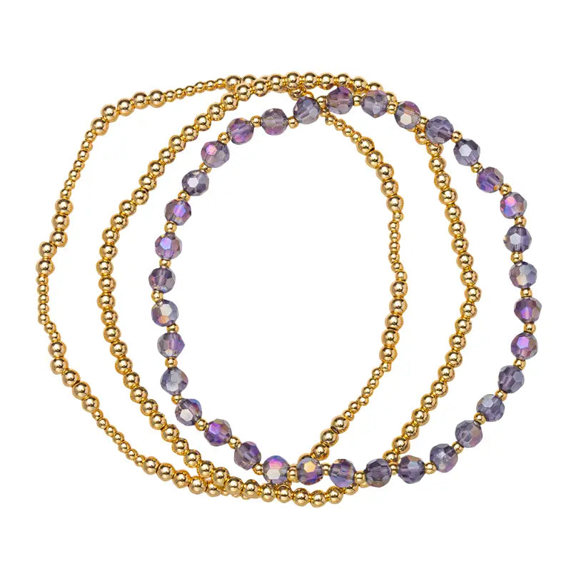 Gold Plated Birthday Month Bracelet Set