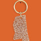 Mississippi Gold Glitter Keychain
