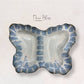 Blue Willow Butterfly Divided Bowl
