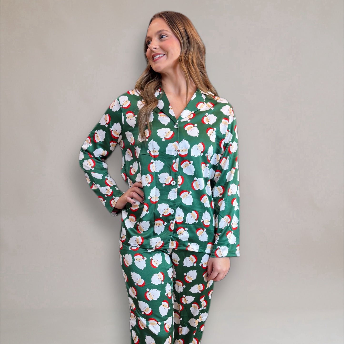 Good Tidings Satin Long Sleeve Pajama Set