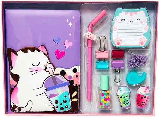 Boba Kit-Tea Cat Stationary Set