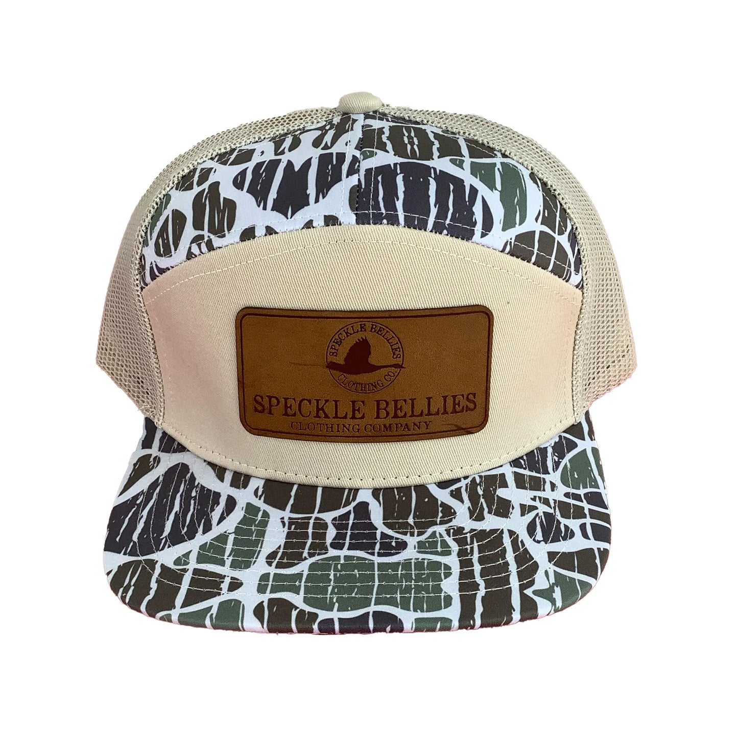 Logo Rec Leather Patch 7 Panel Hat