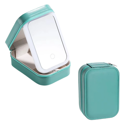 LED Light Mirror Jewelry Case