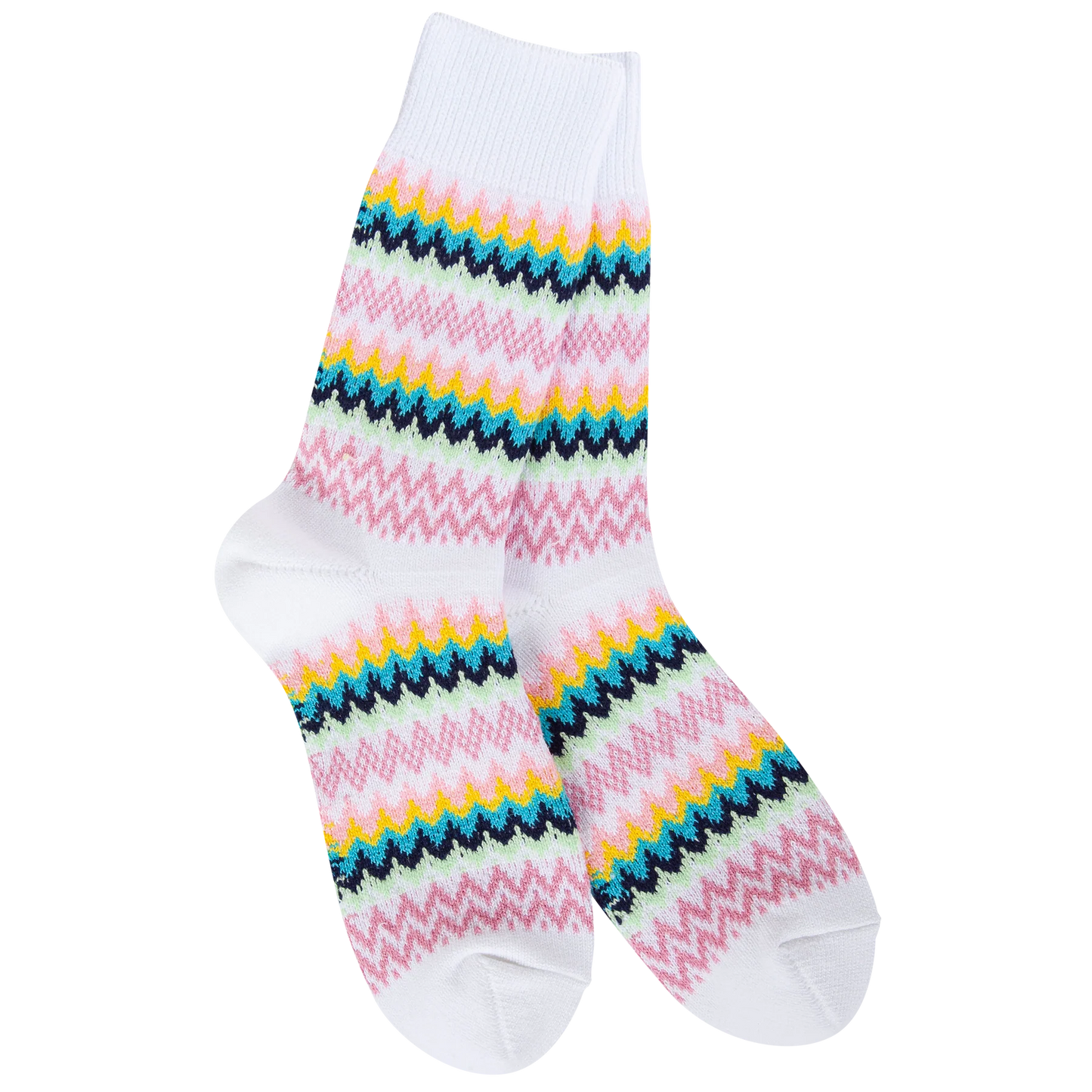 White Multi Socks