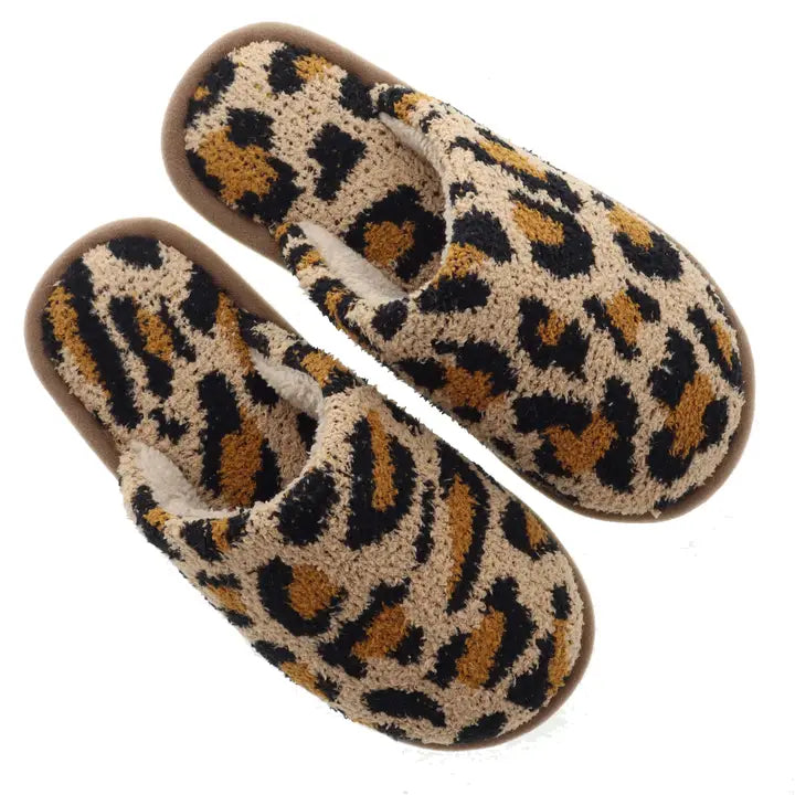 Leopard Closed Toe Slipper