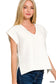 White Oversized Sweater Vest