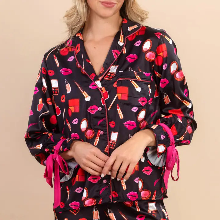 Girly Makeup Satin Top