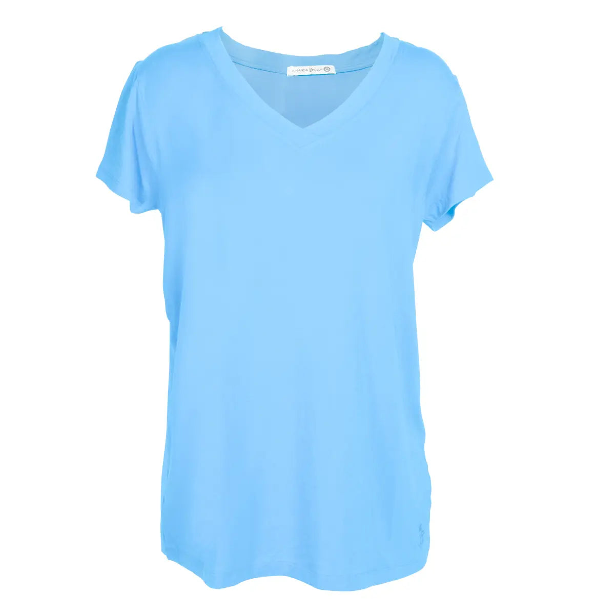 Milky Blu V-Neck Top