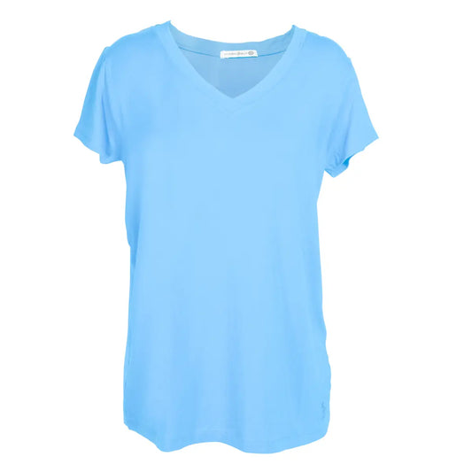 Milky Blu V-Neck Top