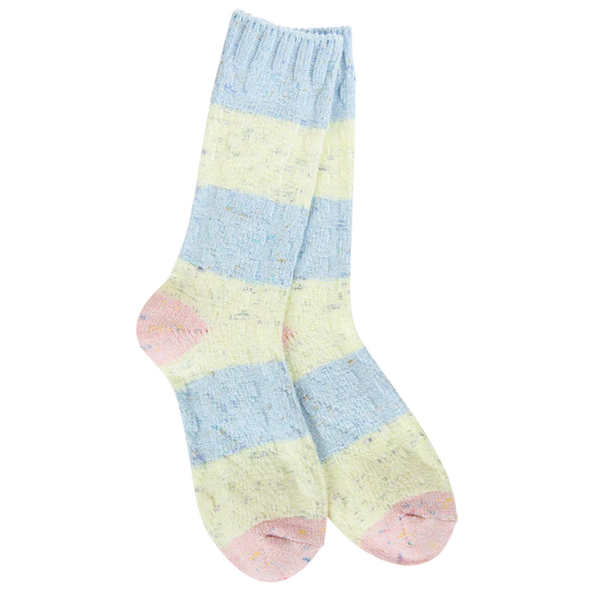 Blue Yellow Pink Socks