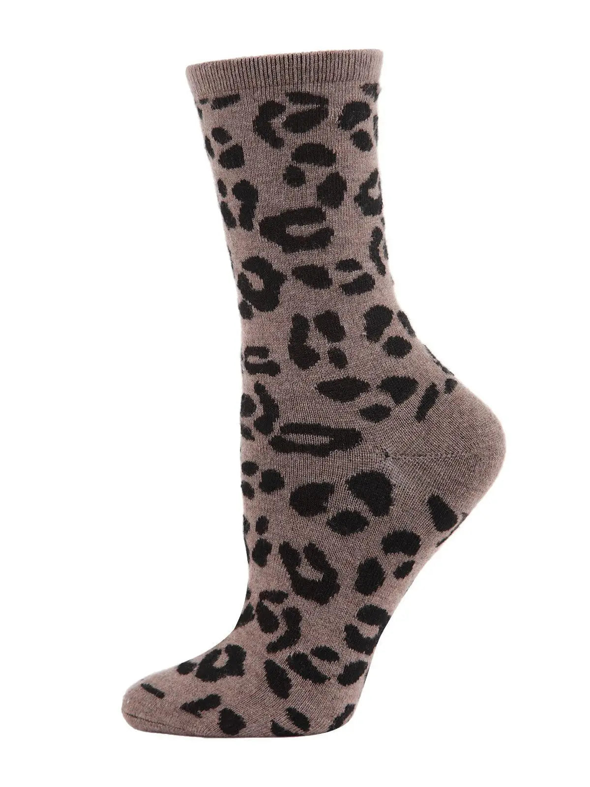 Animal Lovers Print Cashmere Crew Socks