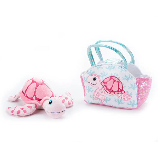 Purse & Plush Sea Turtle Pink