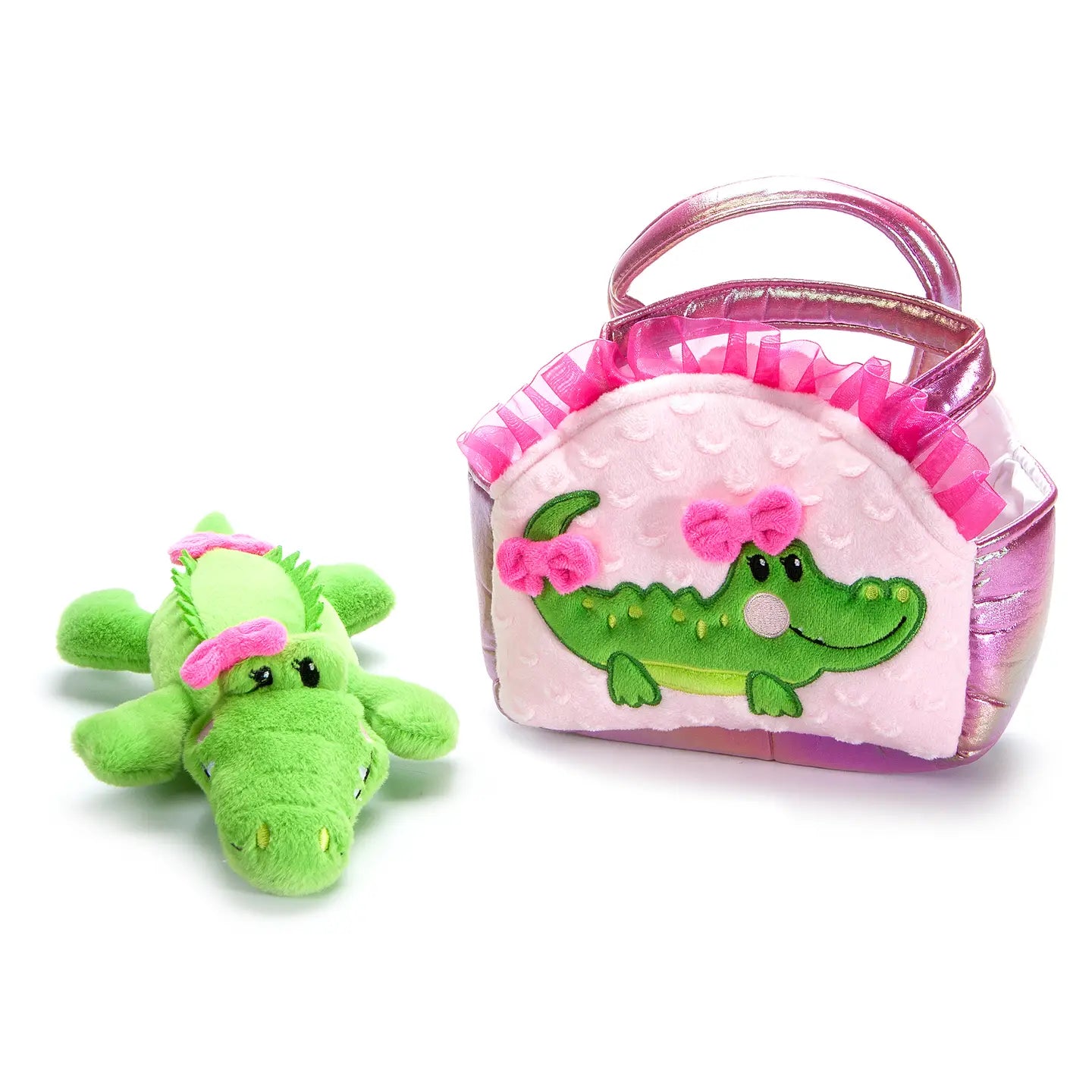 Purse & Plush Alligator Pink