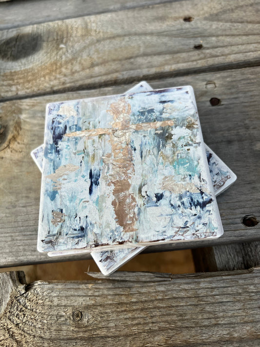 Blue Cross Coaster